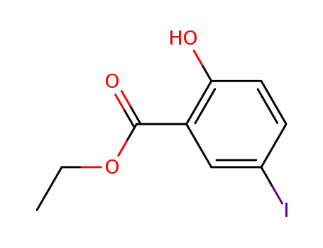 Molecular Structure of 15125-84-5 (Ethyl 2-hydroxy-5-iodo-benzoate)