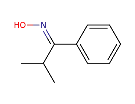 Molecular Structure of 72846-70-9 (1-Propanone, 2-methyl-1-phenyl-, oxime, (E)-)