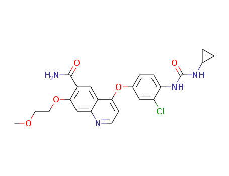 4-(3-chloro-4-(cyclopropylaminocarbonyl)aminophenoxy)-7-(2-methoxyethoxy)-6-quinolinecarboxamide