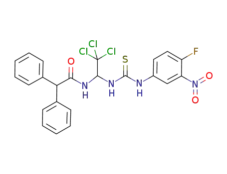 Diphenyl acetamidotrichloroethyl fluoronitrophenyl thiourea
