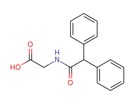 Molecular Structure of 65707-74-6 (N-diphenylacetylglycine)