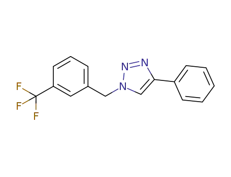 Molecular Structure of 1198769-40-2 (1-(3-(trifluoromethyl)benzyl)-4-phenyl-1H-1,2,3-triazole)