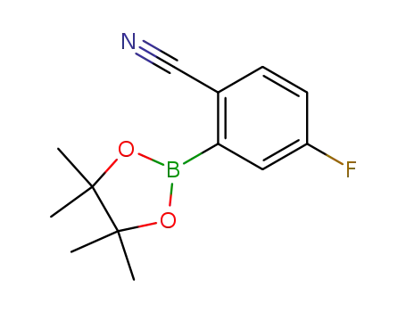 Molecular Structure of 463335-96-8 (2-Cyano-5-fluorophenylboronic acid pinacol ester)