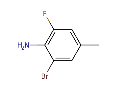Molecular Structure of 18349-09-2 (2-BROMO-6-FLUORO-4-METHYLANILINE)