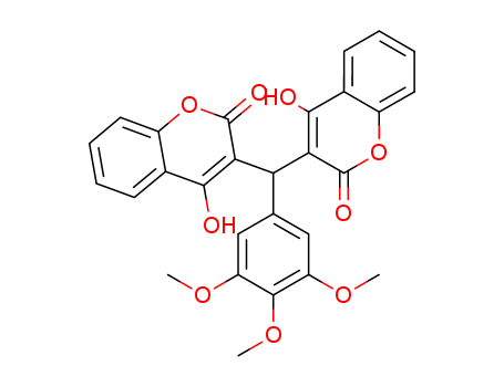 2H-1-Benzopyran-2-one,3,3'-[(3,4,5-trimethoxyphenyl)methylene]bis[4-hydroxy- cas  15938-72-4