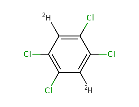 Molecular Structure of 1198-57-8 (1,2,4,5-TETRACHLOROBENZENE-D2)