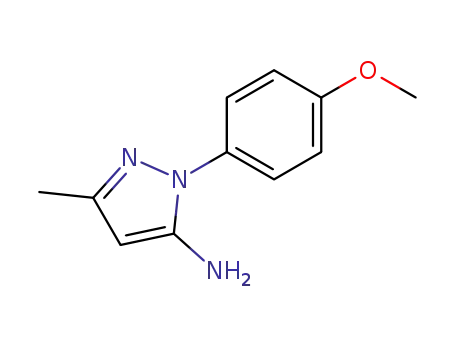 Molecular Structure of 91331-86-1 (1-(4-Methoxyphenyl)-3-methyl-1H-pyrazol-5-ylamine)
