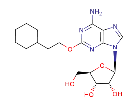 Molecular Structure of 131933-18-1 (2-(2-cyclohexylethoxy)adenosine)