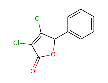 Molecular Structure of 72857-85-3 (3,4-DICHLORO-5-PHENYL-2(5H)-FURANONE)