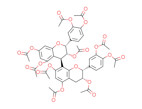 Molecular Structure of 21179-21-5 (epicatechin-(4β->8)-epicatechin decaacetate)