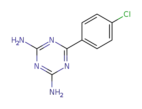 Molecular Structure of 4514-53-8 (6-(4-CHLOROPHENYL)-1,3,5-TRIAZINE-2,4-DIAMINE)