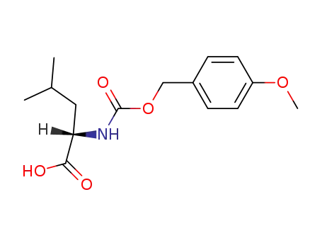 Molecular Structure of 23234-83-5 (L-Leucine, N-[[(4-methoxyphenyl)methoxy]carbonyl]-)