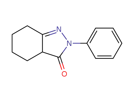 Molecular Structure of 16181-60-5 (2-phenyl-2,3a,4,5,6,7-hexahydro-3H-indazol-3-one)