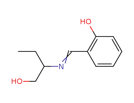 Molecular Structure of 40355-34-8 (Phenol, 2-[[[1-(hydroxymethyl)propyl]imino]methyl]-)