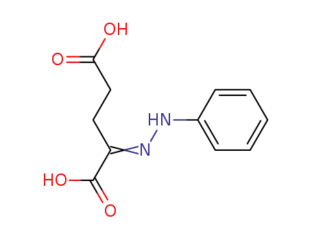 Molecular Structure of 17278-46-5 ((2E)-2-(phenylhydrazono)pentanedioic acid)