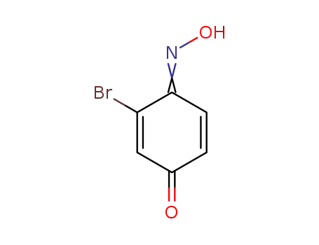 Molecular Structure of 13362-38-4 (3-Bromo-4-hydroxyimino-2,5-cyclohexadien-1-one)