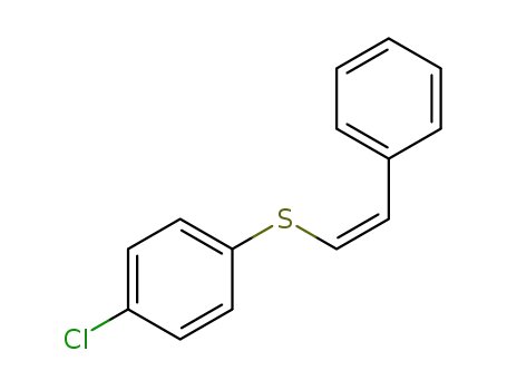 Molecular Structure of 32228-21-0 (Benzene, 1-chloro-4-[(2-phenylethenyl)thio]-, (Z)-)