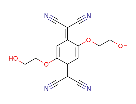 Molecular Structure of 58268-29-4 (2,5-BIS(2-HYDROXYETHOXY)-7,7,8,8-TETRACYANOQUINODIMETHANE)