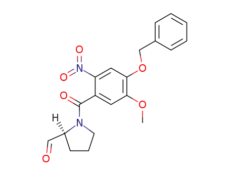 2-Pyrrolidinecarboxaldehyde,
1-[5-methoxy-2-nitro-4-(phenylmethoxy)benzoyl]-, (S)-