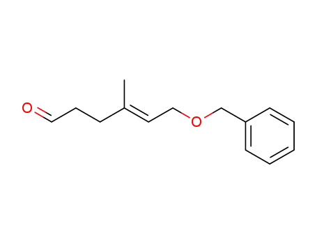 Molecular Structure of 32989-52-9 (4-Hexenal, 4-methyl-6-(phenylmethoxy)-, (E)-)