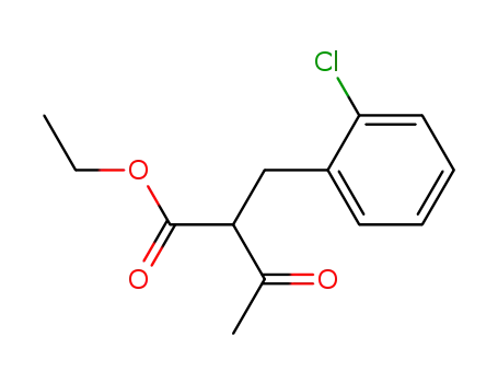 Molecular Structure of 23935-24-2 (2-(2-Chlorobenzyl)-3-oxobutanoic acid ethyl ester)