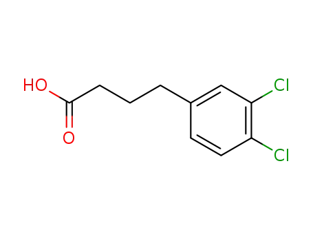 Molecular Structure of 25157-66-8 (Benzenebutanoic acid, 3,4-dichloro-)