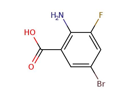 Molecular Structure of 874784-14-2 (2-AMINO-5-BROMO-3-FLUOROBENZOIC ACID)