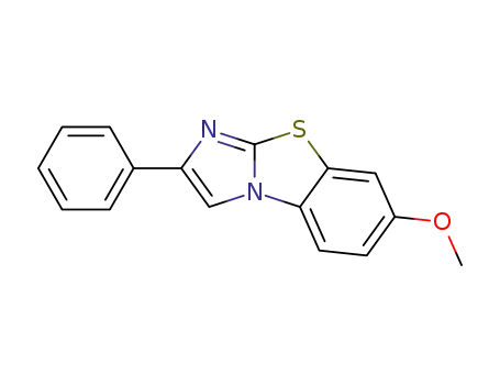 Molecular Structure of 7025-35-6 (7-METHOXY-2-PHENYLIMIDAZO[2,1-B]BENZOTHIAZOLE)
