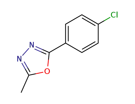 Molecular Structure of 22815-98-1 (2-(4-chlorophenyl)-5-Methyl-1,3,4-oxadiazole)