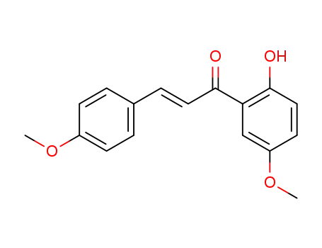 Molecular Structure of 114021-51-1 (2-Propen-1-one, 1-(2-hydroxy-5-methoxyphenyl)-3-(4-methoxyphenyl)-,
(E)-)