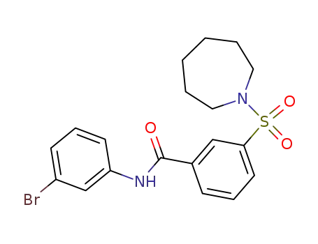 Molecular Structure of 420831-40-9 (3-(azepan-1-ylsulfonyl)-N-(3-broMophenyl)benzaMide)