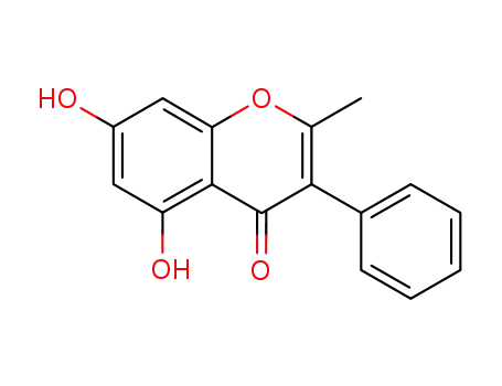 Molecular Structure of 844-95-1 (4H-1-Benzopyran-4-one, 5,7-dihydroxy-2-methyl-3-phenyl-)