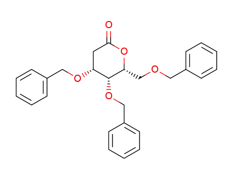Molecular Structure of 72605-77-7 (3,4,6-Tri-O-benzyl-2-deoxy-D-glucono-1,5-lactone, 97%)