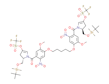 (5S,5’S)-1,1‘-(4,4‘-(pentane-1,5-diylbis(oxy))bis(5-methoxy-2-nitrobenzoyl))bis(5-(((tert-butyldimethylsilyl)oxy)methyl)-4,5-dihydro-1H-pyrrole-3,1-diyl) bis(trifluoromethanesulfonate)