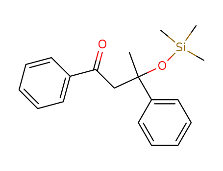 Molecular Structure of 111874-55-6 (1-Butanone, 1,3-diphenyl-3-[(trimethylsilyl)oxy]-)