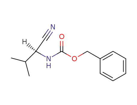 Molecular Structure of 17343-55-4 (Carbamic acid, [(1S)-1-cyano-2-methylpropyl]-, phenylmethyl ester)