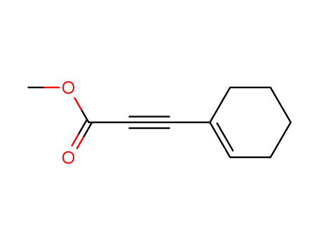 Molecular Structure of 27944-90-7 (2-Propynoic acid, 3-(1-cyclohexen-1-yl)-, methyl ester)