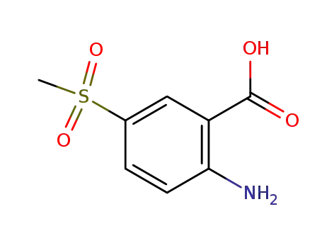 Molecular Structure of 90222-79-0 (2-Amino-5-(methylsulfonyl)benzoic Acid)