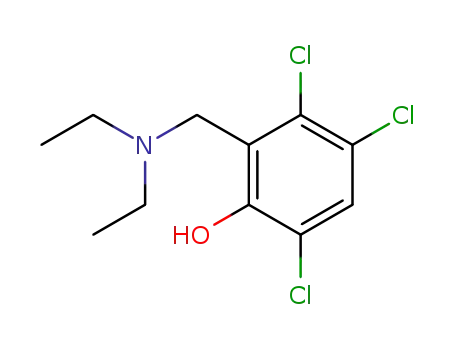 Molecular Structure of 69084-01-1 (Phenol, 3,4,6-trichloro-2-[(diethylamino)methyl]-)