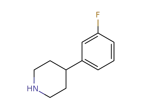 Molecular Structure of 104774-88-1 (4-(3-Fluoro-phenyl)-piperidine)