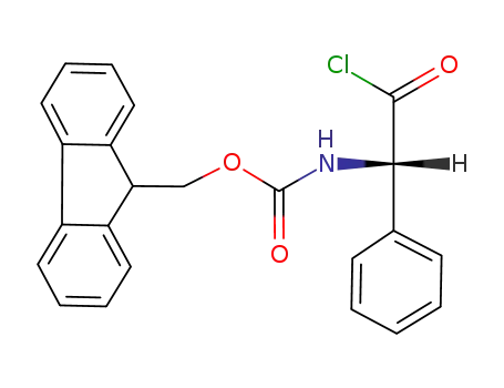 Molecular Structure of 111524-96-0 (Carbamic acid, [(1S)-2-chloro-2-oxo-1-phenylethyl]-,
9H-fluoren-9-ylmethyl ester)