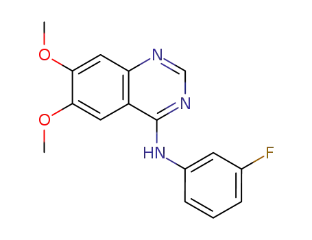 Molecular Structure of 202475-55-6 (N-(3-FLUOROPHENYL)-6,7-DIMETHOXY-4-QUINAZOLINAMINE)