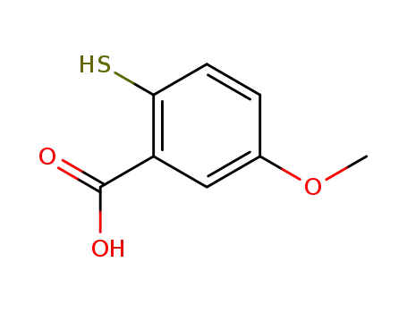 Molecular Structure of 16807-37-7 (2-Mercapto-5-methoxybenzoic acid)