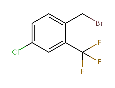 Molecular Structure of 886496-75-9 (4-CHLORO-2-(TRIFLUOROMETHYL)BENZYL BROMIDE)