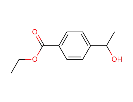 Molecular Structure of 107751-31-5 (4-[1-hydroxyethyl]benzoic acid ethyl ester)