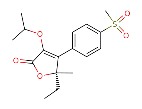 2(5H)-Furanone,
5-ethyl-5-methyl-3-(1-methylethoxy)-4-[4-(methylsulfonyl)phenyl]-, (5S)-