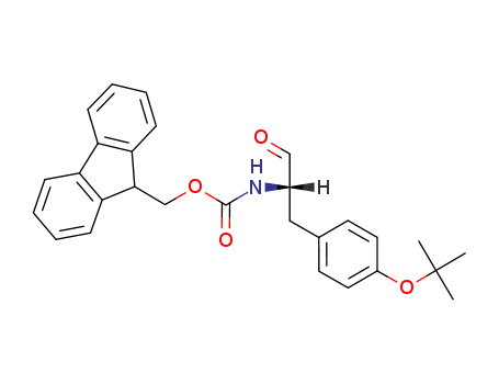 Molecular Structure of 154524-72-8 (Carbamic acid, [(1S)-2-[4-(1,1-dimethylethoxy)phenyl]-1-formylethyl]-,
9H-fluoren-9-ylmethyl ester)