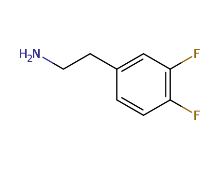 Molecular Structure of 220362-31-2 (Benzeneethanamine, 3,4-difluoro- (9CI))