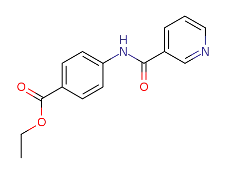 Molecular Structure of 26321-06-2 (Benzoic acid,4-[(3-pyridinylcarbonyl)amino]-, ethyl ester)