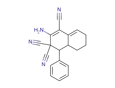 Molecular Structure of 41274-74-2 (2-amino-4-phenyl-4a,5,6,7-tetrahydro-1,3,3(4H)-naphthalenetricarbonitrile)